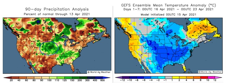 ODA Market Update: Cold snap across North US 🇺🇸 / South Canada 🇨🇦 threatens spring plantings.
