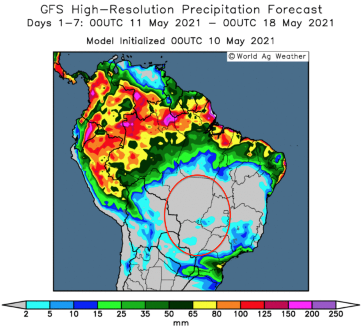 ODA Market Alert: Brazil’s 🇧🇷 key corn regions remain extremely dry.