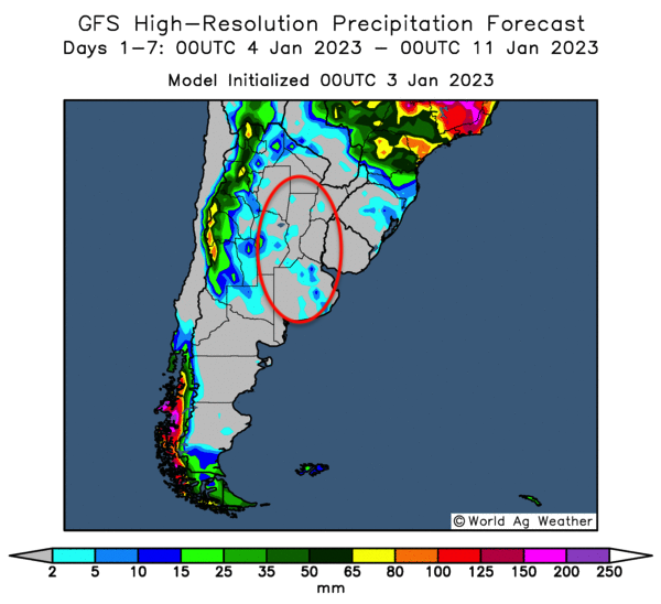 ODA Market News: Argentina 🇦🇷 to remain dry this week, with possible cooler and wetter conditions later in January.