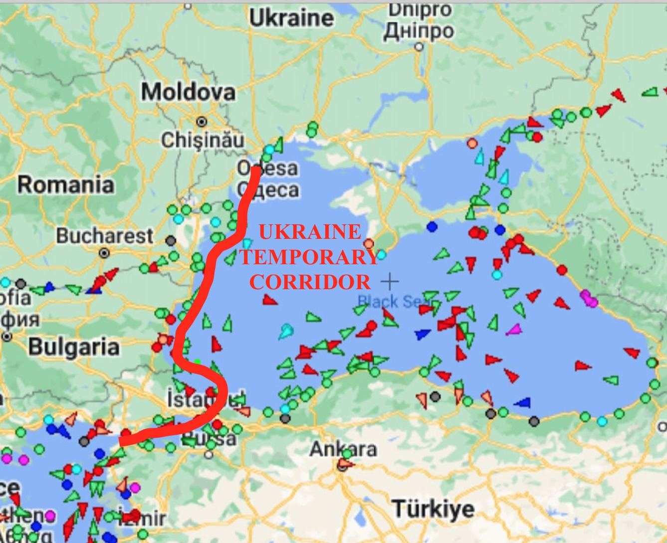Ukraine 🇺🇦 suspends new Black Sea grain corridor due to military risks.